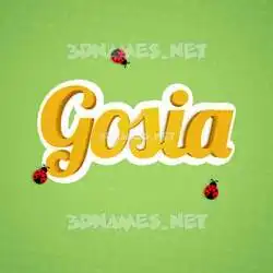 gosia in Ladybugs style - 3D name wallpaper