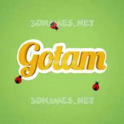 gotam in Ladybugs style - 3D name wallpaper