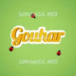 gouhar in Ladybugs style - 3D name wallpaper