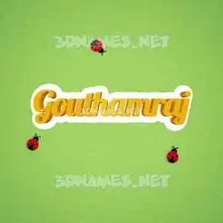 gouthamraj in Ladybugs style - 3D name wallpaper