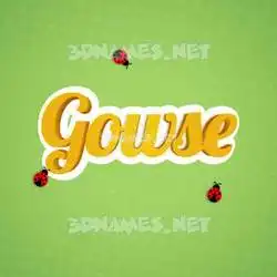 gowse in Ladybugs style - 3D name wallpaper