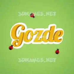 gozde in Ladybugs style - 3D name wallpaper