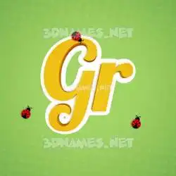 gr in Ladybugs style - 3D name wallpaper