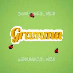 gramma in Ladybugs style - 3D name wallpaper
