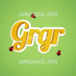 grgr in Ladybugs style - 3D name wallpaper
