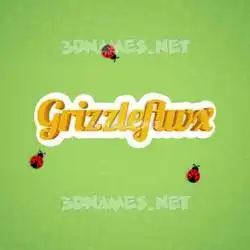 grizzleftwx in Ladybugs style - 3D name wallpaper