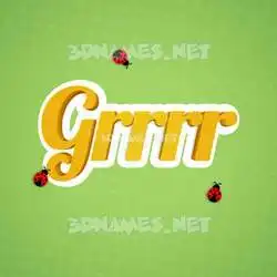 grrrr in Ladybugs style - 3D name wallpaper