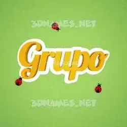 grupo in Ladybugs style - 3D name wallpaper