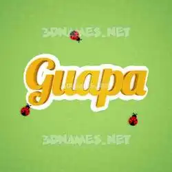 guapa in Ladybugs style - 3D name wallpaper