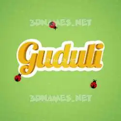 guduli in Ladybugs style - 3D name wallpaper