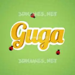 guga in Ladybugs style - 3D name wallpaper