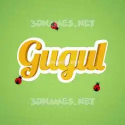 gugul in Ladybugs style - 3D name wallpaper