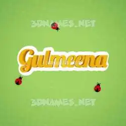 gulmeena in Ladybugs style - 3D name wallpaper