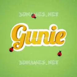 gunie in Ladybugs style - 3D name wallpaper
