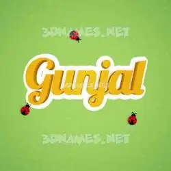 gunjal in Ladybugs style - 3D name wallpaper