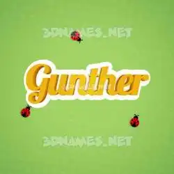gunther in Ladybugs style - 3D name wallpaper