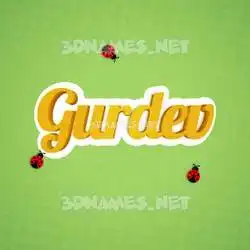 gurdev in Ladybugs style - 3D name wallpaper