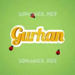 gurhan in Ladybugs style - 3D name wallpaper