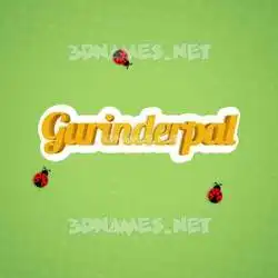gurinderpal in Ladybugs style - 3D name wallpaper