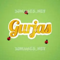 gurjas in Ladybugs style - 3D name wallpaper