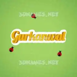 gurkanwal in Ladybugs style - 3D name wallpaper