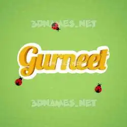 gurneet in Ladybugs style - 3D name wallpaper