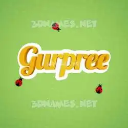 gurpree in Ladybugs style - 3D name wallpaper