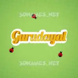 gurudayal in Ladybugs style - 3D name wallpaper