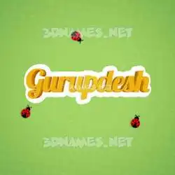 gurupdesh in Ladybugs style - 3D name wallpaper