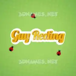 guy reding in Ladybugs style - 3D name wallpaper