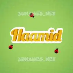 haamid in Ladybugs style - 3D name wallpaper