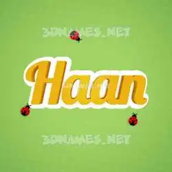 haan in Ladybugs style - 3D name wallpaper