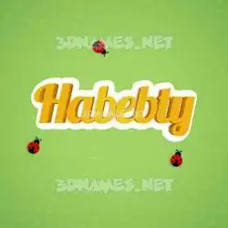 habebty in Ladybugs style - 3D name wallpaper