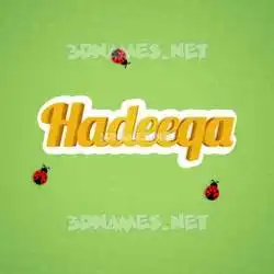 hadeeqa in Ladybugs style - 3D name wallpaper