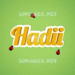 hadii in Ladybugs style - 3D name wallpaper