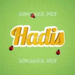 hadis in Ladybugs style - 3D name wallpaper
