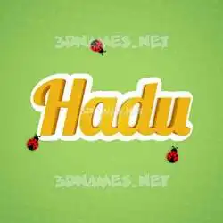 hadu in Ladybugs style - 3D name wallpaper