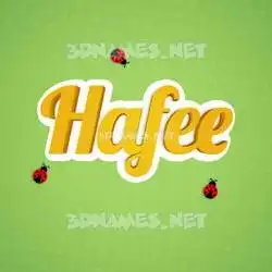 hafee in Ladybugs style - 3D name wallpaper