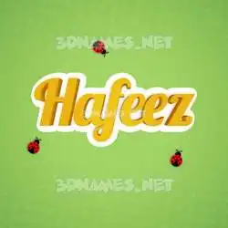 hafeez in Ladybugs style - 3D name wallpaper