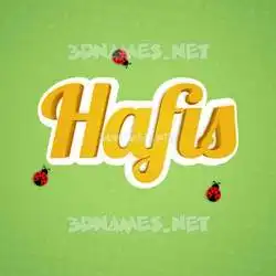 hafis in Ladybugs style - 3D name wallpaper