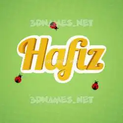 hafiz in Ladybugs style - 3D name wallpaper
