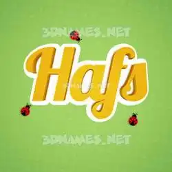 hafs in Ladybugs style - 3D name wallpaper
