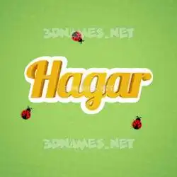hagar in Ladybugs style - 3D name wallpaper