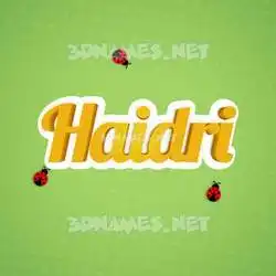 haidri in Ladybugs style - 3D name wallpaper