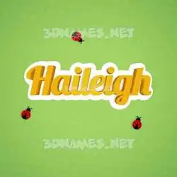 haileigh in Ladybugs style - 3D name wallpaper