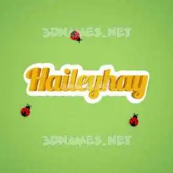 haileyhay in Ladybugs style - 3D name wallpaper