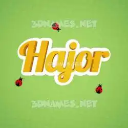 hajor in Ladybugs style - 3D name wallpaper