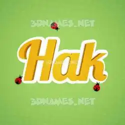 hak in Ladybugs style - 3D name wallpaper