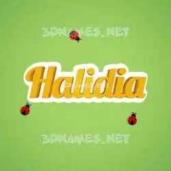 halidia in Ladybugs style - 3D name wallpaper