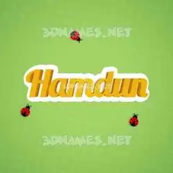 hamdun in Ladybugs style - 3D name wallpaper